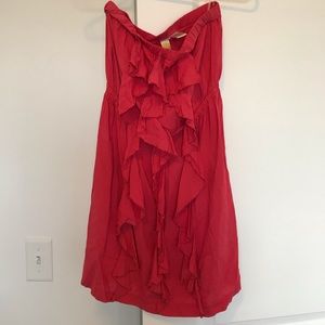 Never worn ruffle front mini dress